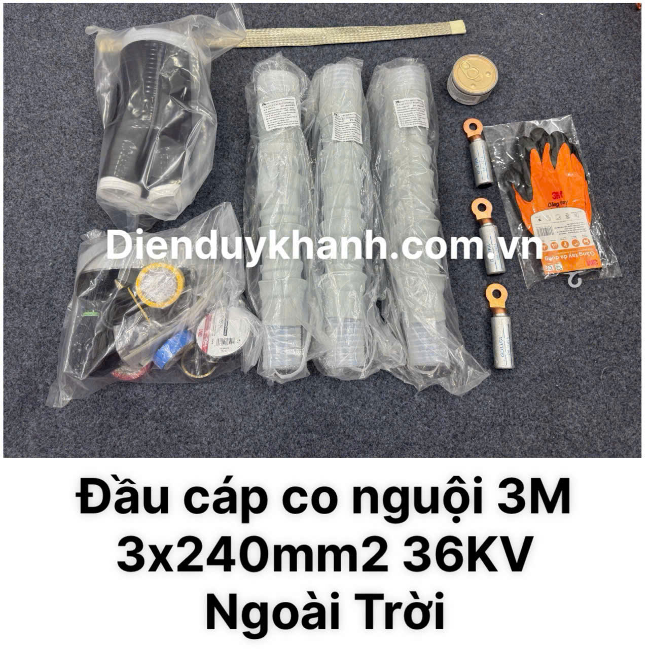 Đầu Cáp Co Nguội Trung Thế Ngoài Trời 36KV OD 1C QTII(L)8S-13-240 ( 3x1x240mm2)